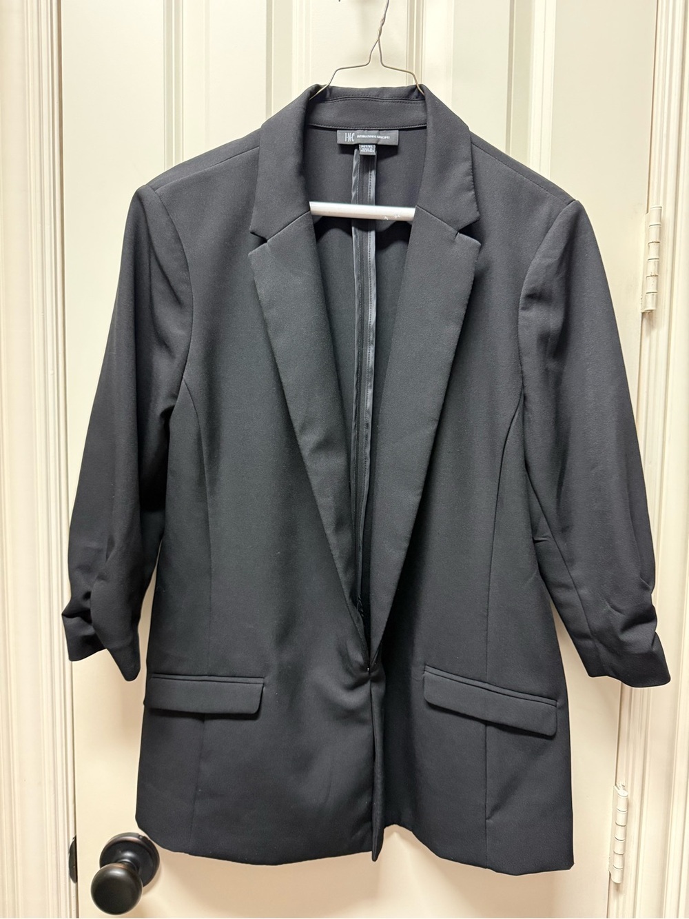 INC Petite XL blazer with ruched sleeves and shoulder pads.  Very cute!